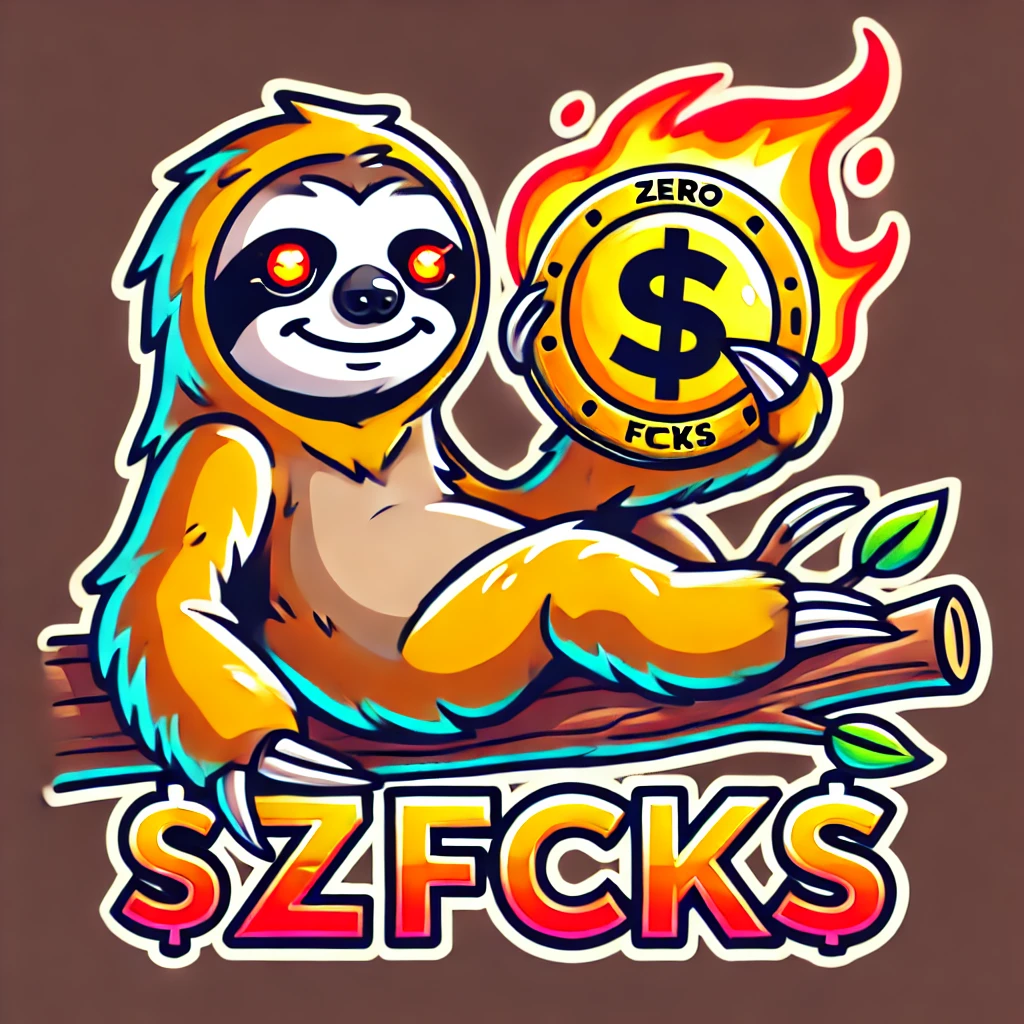 DALL·E-2024-11-30-12.54.34-A-humorous-and-bold-logo-for-a-cryptocurrency-named-ZFCKS-Zero-Fcks.-The-design-features-a-cartoon-style-sloth-with-a-mischievous-expression-hold